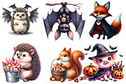 Halloween Animals Clipart, an Illustration by DreamArtGraphic (Thumbnail 2 of 5)