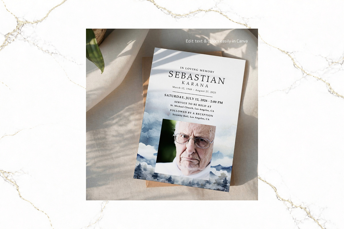 Funeral Invitation Canva FR010, an Invitation Template by TyphoonStudio (Photo 5 of 7)