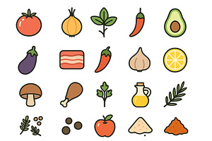 Colorful collection of fresh, a Food Illustration by ZinetroN