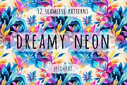 Dreamy Neon Floral Patterns, a Pattern Graphic by Art Sproot (Thumbnail 2 of 7)