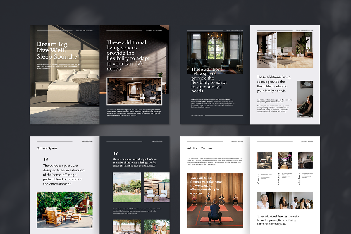 Canva | Real Estate Brochure, a Brochure Template by Ahsanjaya (Photo 3 of 6)