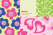 Groovy Seamless Pattern – Vector Set, a Decorative Illustration by Invisual Studio (Thumbnail 3 of 10)