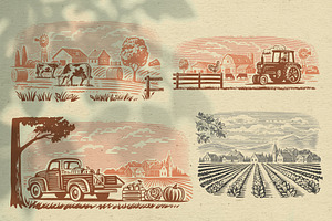 Vintage Village Vector. Vol2.