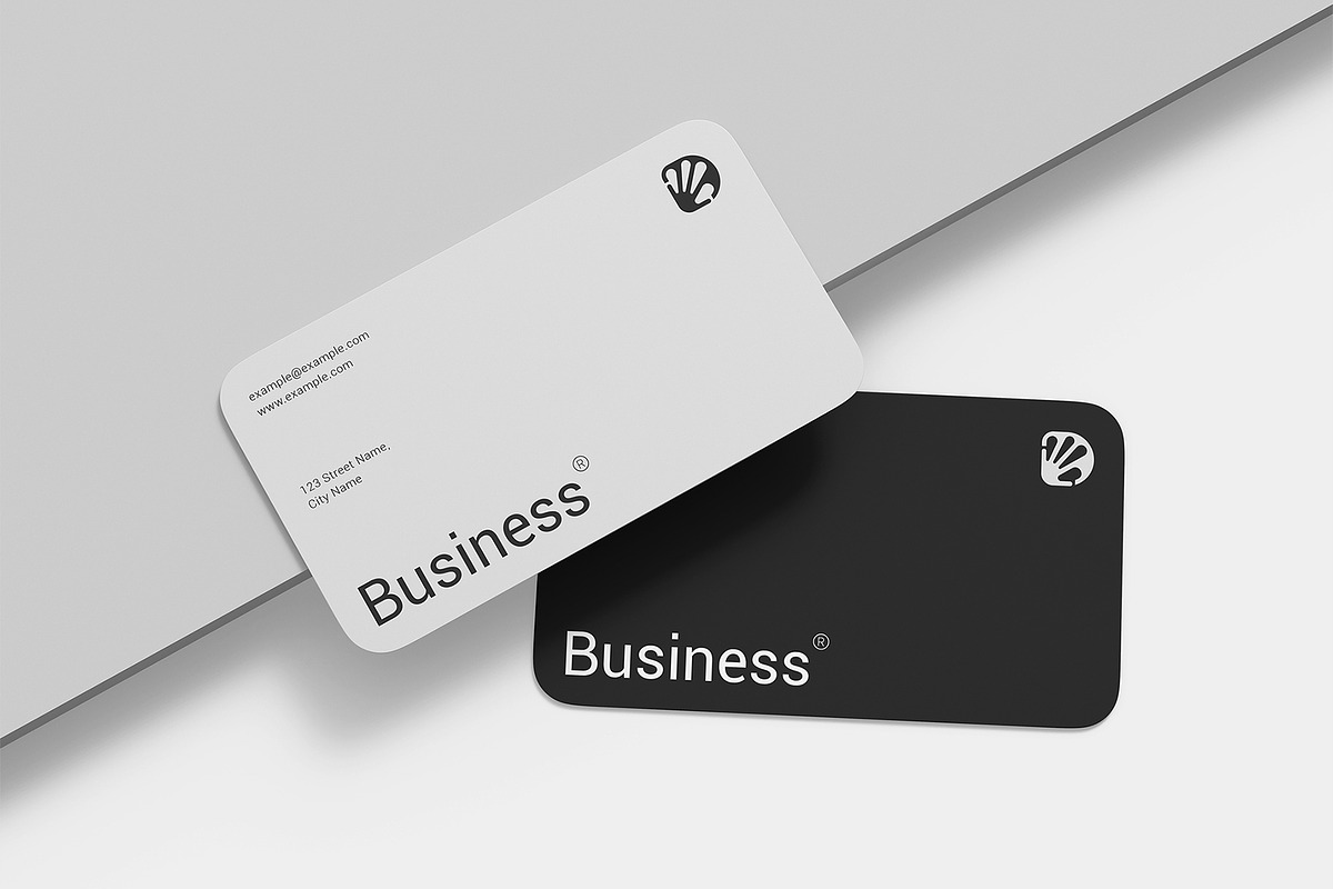 Business Card Rounded Corner Mockup, an Advertising Mockup by graphypix (Photo 1 of 4)