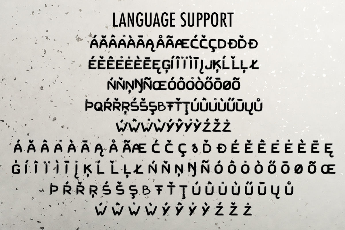 Hard Brush - bold uppercase font preview 3