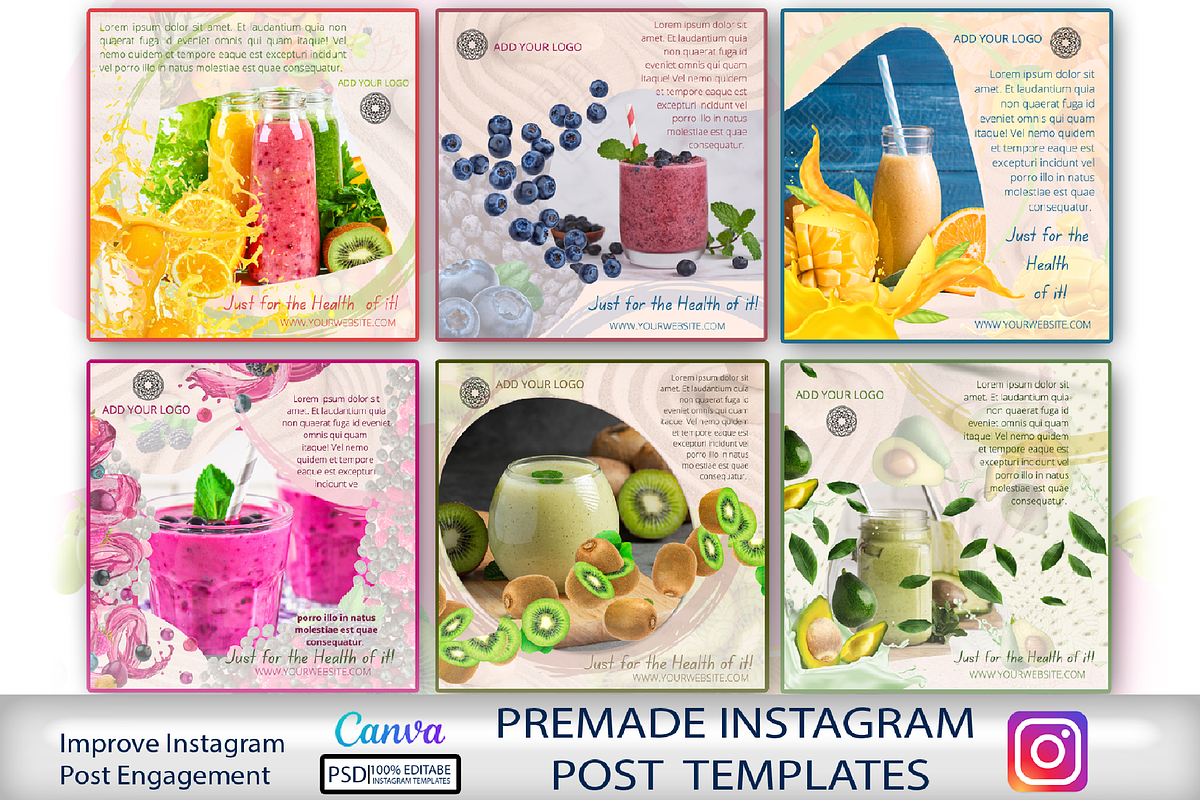 CANVA Templates Instagram Posts, a Social Media Template by Vibrant Design Shop (Photo 7 of 7)