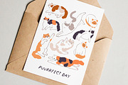 Cute funny cats, doodle drawings set, an Animal Illustration by Good Studio (Thumbnail 5 of 8)