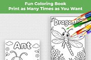 Insect Coloring Book for Kids, an Education Illustration by Mohammad Sarfaraz (Thumbnail 2 of 13)