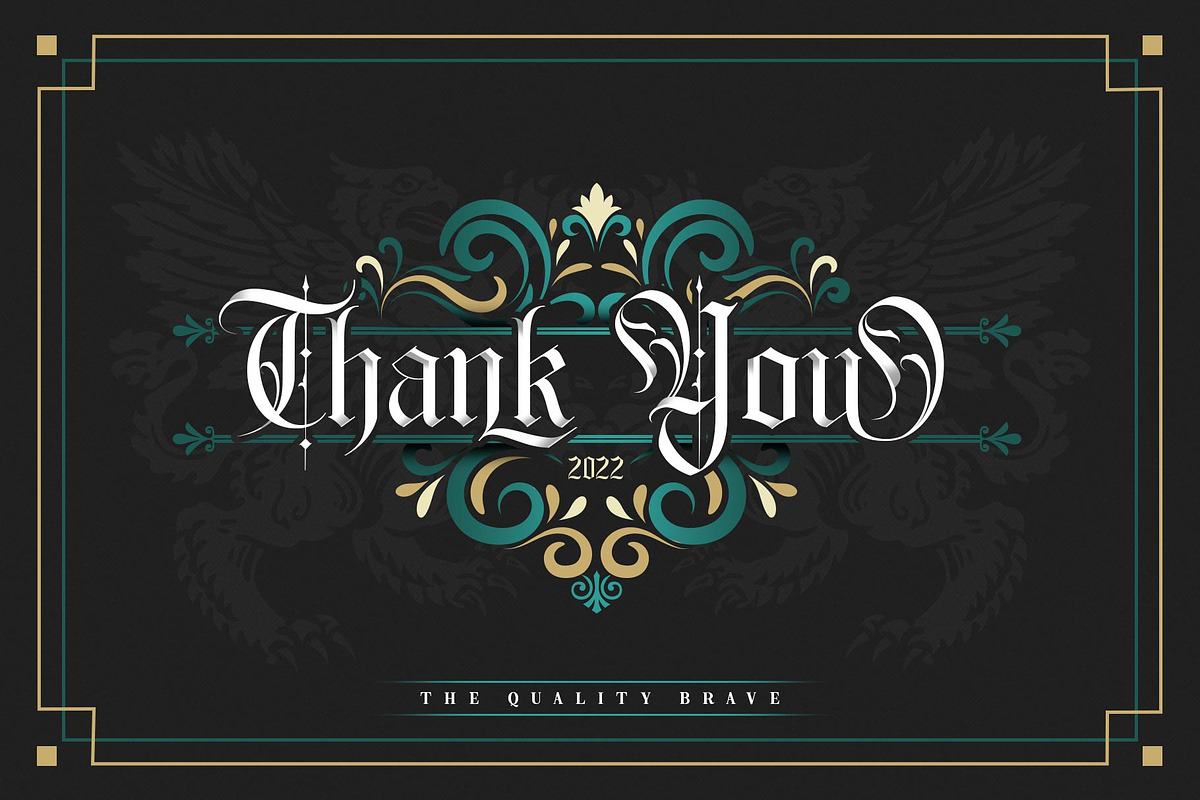 The Quality Brave Typeface, a Blackletter Font by alit design (Photo 17 of 17)