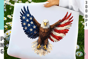 Brushstroke Patriotic American Eagle, an Illustration by Craft Nest