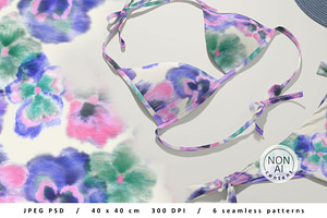 Anne. Blurred floral pattern