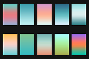 Turquoise Sunset Gradients