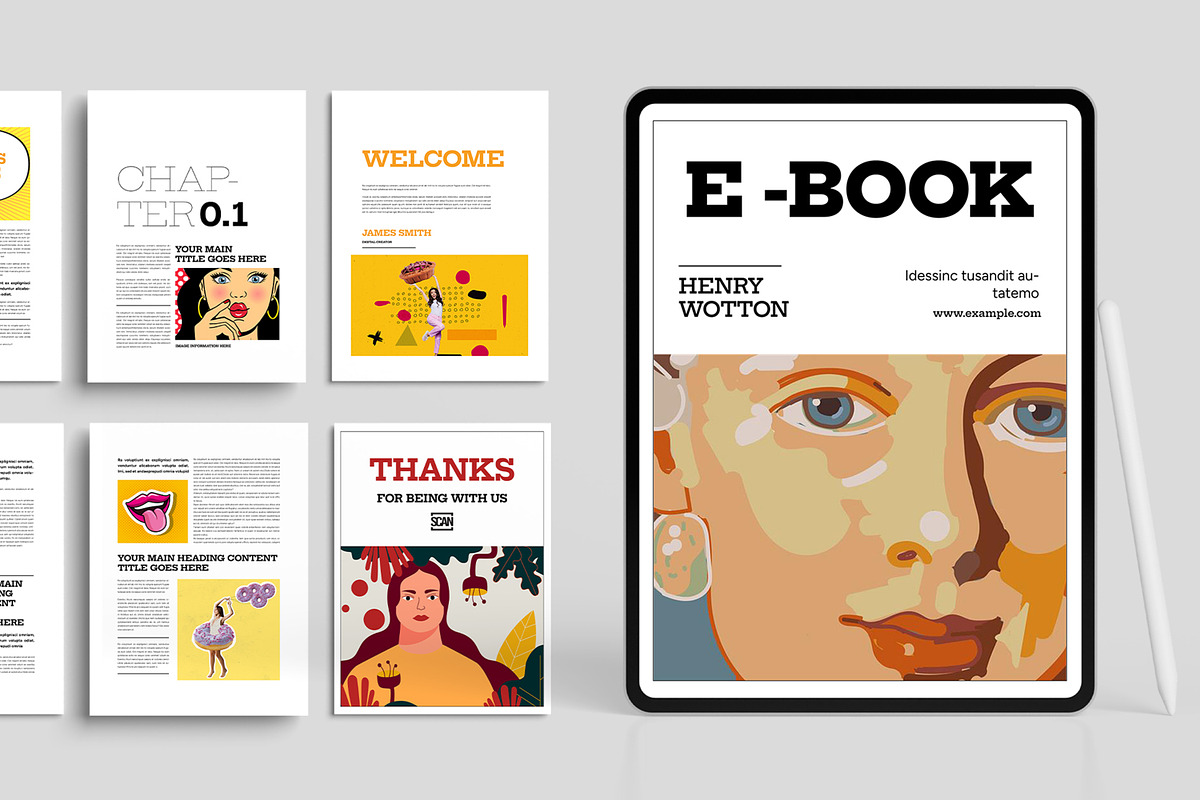 Artistic Vibe Minimal E-Book Layout, an UI Kit Template by ContestDesign (Photo 1 of 7)