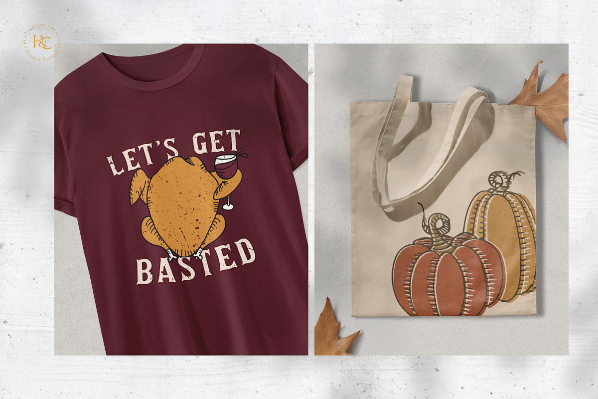 Hand Drawn Thanksgiving Images, a Seasonal Illustration by H&C Drawings & Designs (Photo 9 of 15)