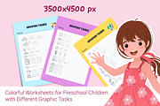 38 Graphic Drawing tasks for Kids, an Education Illustration by IuliiaSavko (Thumbnail 3 of 8)