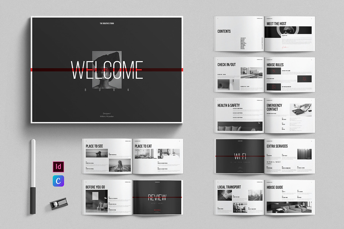 Welcome Book Template Landscape, a Brochure Template by E-Type (Photo 1 of 7)