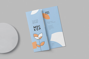 US Letter Gate Fold Brochure Mockups