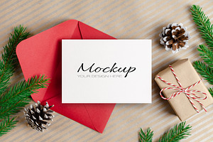 Christmas Greeting Card Mockup