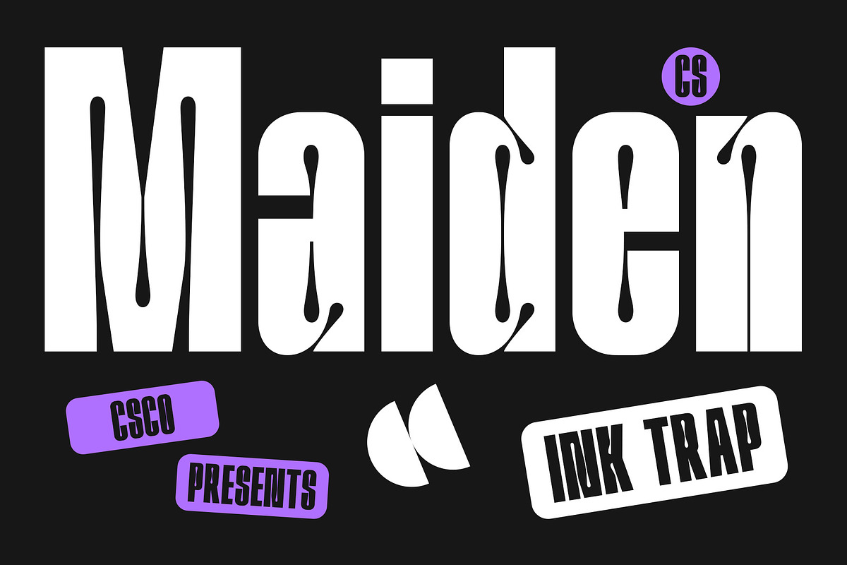 CS Maiden – Inktrap Font, a Sans Serif Font by Craft Supply Co. (Photo 1 of 8)