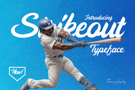 Strikeout - Bold Baseball Script, a Script Font by HipFonts