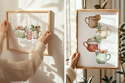 Watercolor Christmas Mugs, a Decorative Illustration by ThaismotaCreativeCo (Thumbnail 4 of 8)