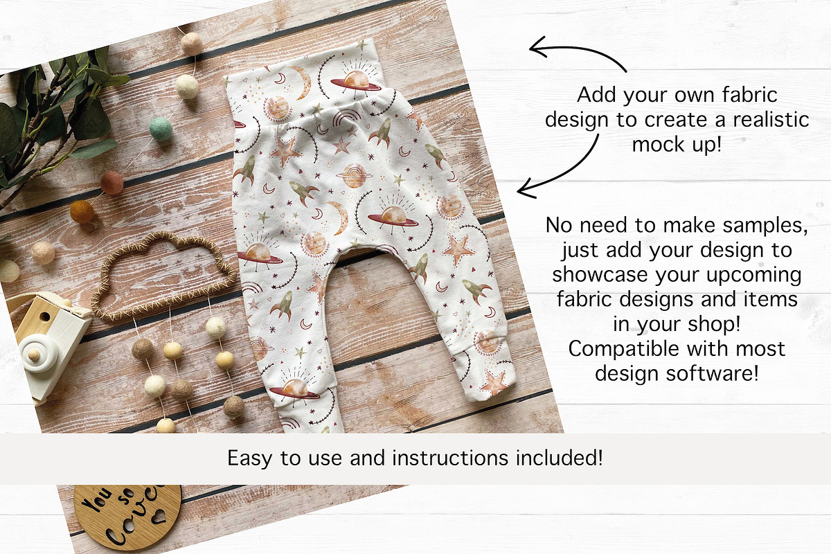 Flatlay Realistic Leggings Mock UP, a Bottom Mockup by Evelyns Illustrations (Photo 4 of 4)