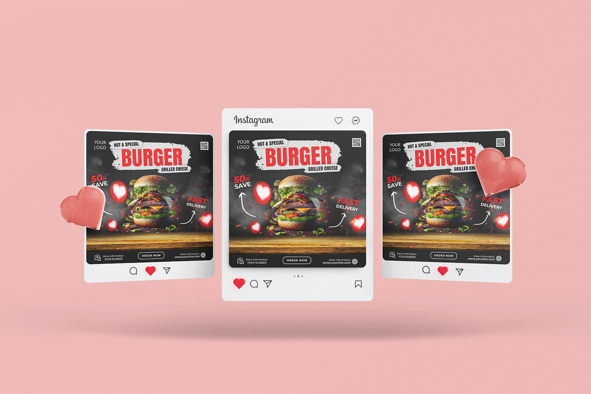 Burger Restaurant Flyer Design, a Flyer Template by YUDesignStore (Photo 3 of 6)