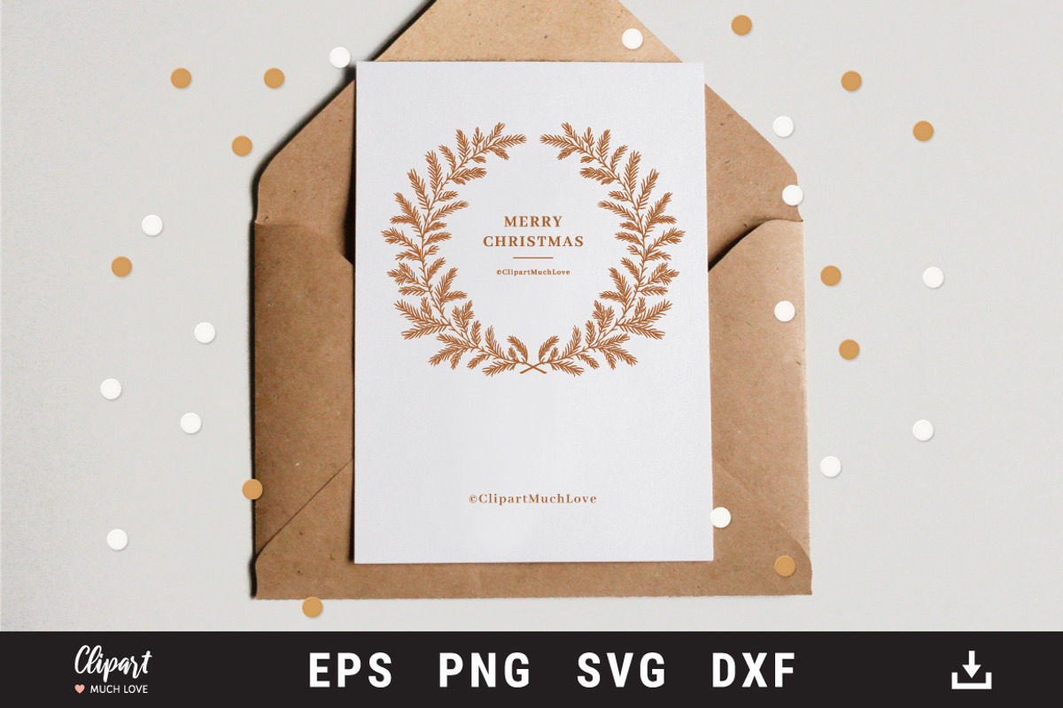 Christmas wreath, Winter Frame SVG, an Object Graphic by ClipartMuchLove (Photo 5 of 6)