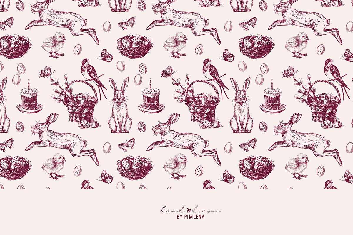 Happy Easter Collection, a Seasonal Illustration by Elena Pimonova (Photo 4 of 7)