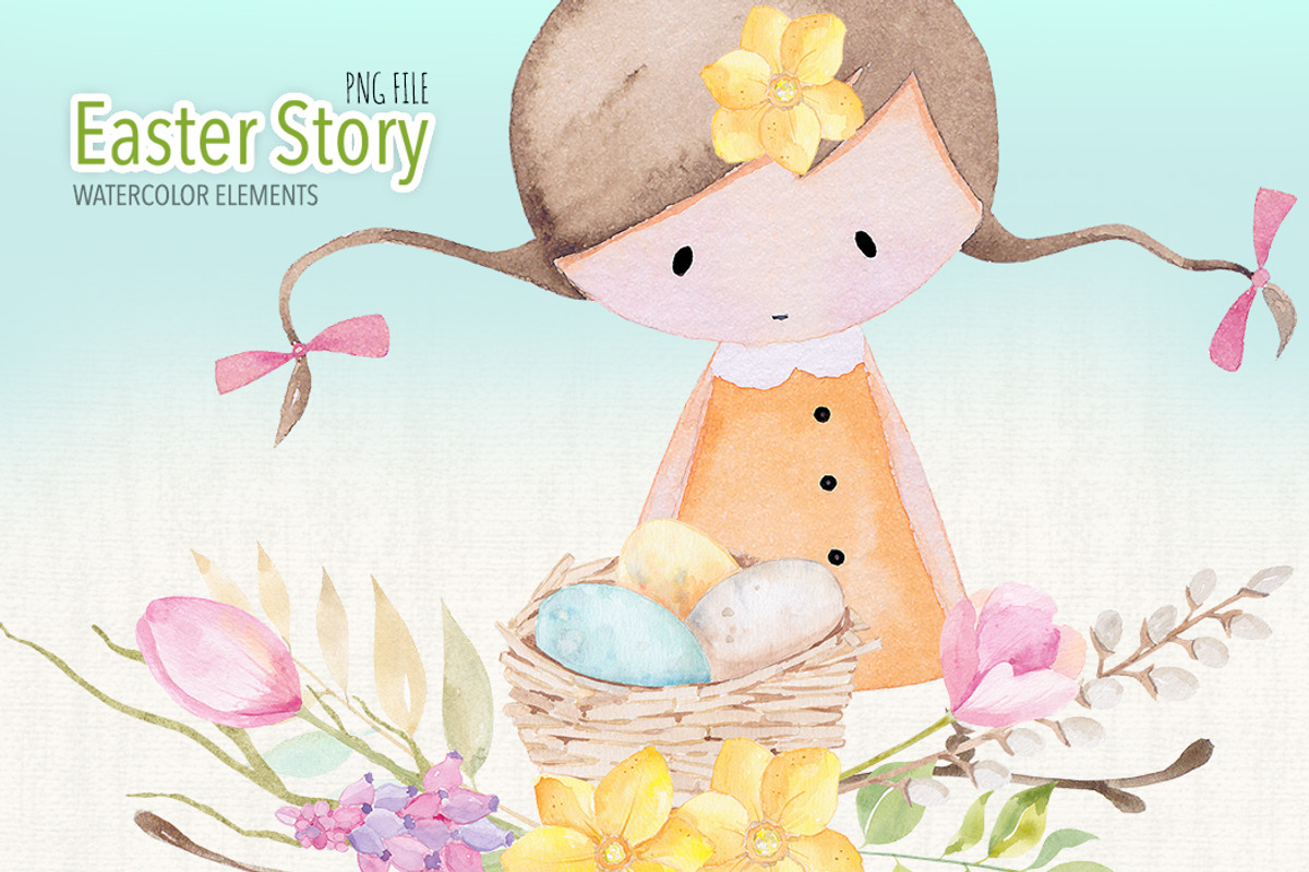 Easter Story - art clipart, an Illustration by helloPAPER (Photo 2 of 4)