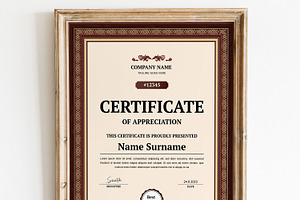 Classic Vintage Certificate Design