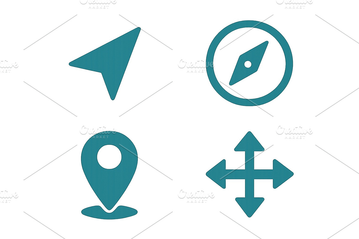 Symbols of navigation and location, a Technology Illustration by ZinetroN