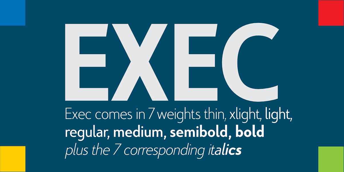 Exec, a Sans Serif Font by Wiescher-Design (Photo 2 of 12)