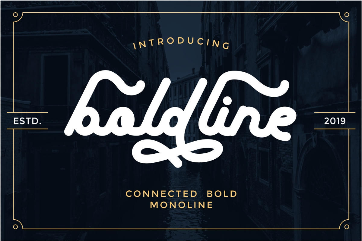 boldline - monoline bold typeface
