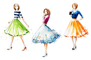 Watercolor fashion illustrations, an Illustration by Kamenuka (Thumbnail 1 of 3)