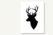 deer head wall mount silhouette, an Illustration by Amazin_art (Thumbnail 8 of 51)