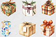 Watercolor Autumn Gift Box Clipart, an Illustration by Black Bird Studio (Thumbnail 3 of 6)