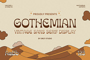 Gothemian - Vintage Sans Serif Font, a Sans Serif Font by Drizy (Thumbnail 1 of 10)