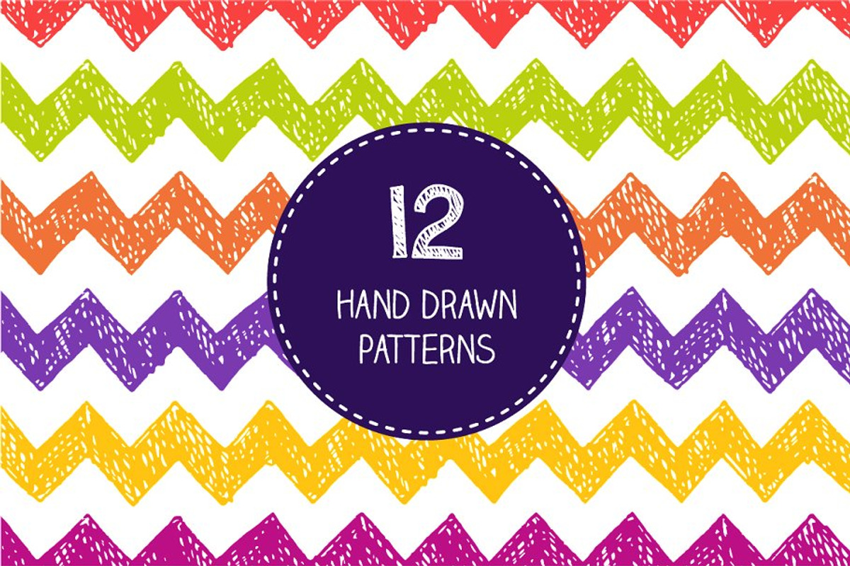 Bundle hand drawn patterns, a Pattern Graphic by Magnia (Photo 16 of 17)