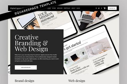 Minimal Portfolio Website, a Squarespace Template by Template Twist Shop
