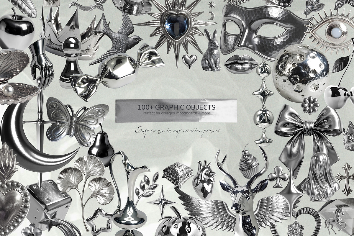 Argent: Collage Kit, an Object Graphic by TiriCo (Photo 2 of 9)
