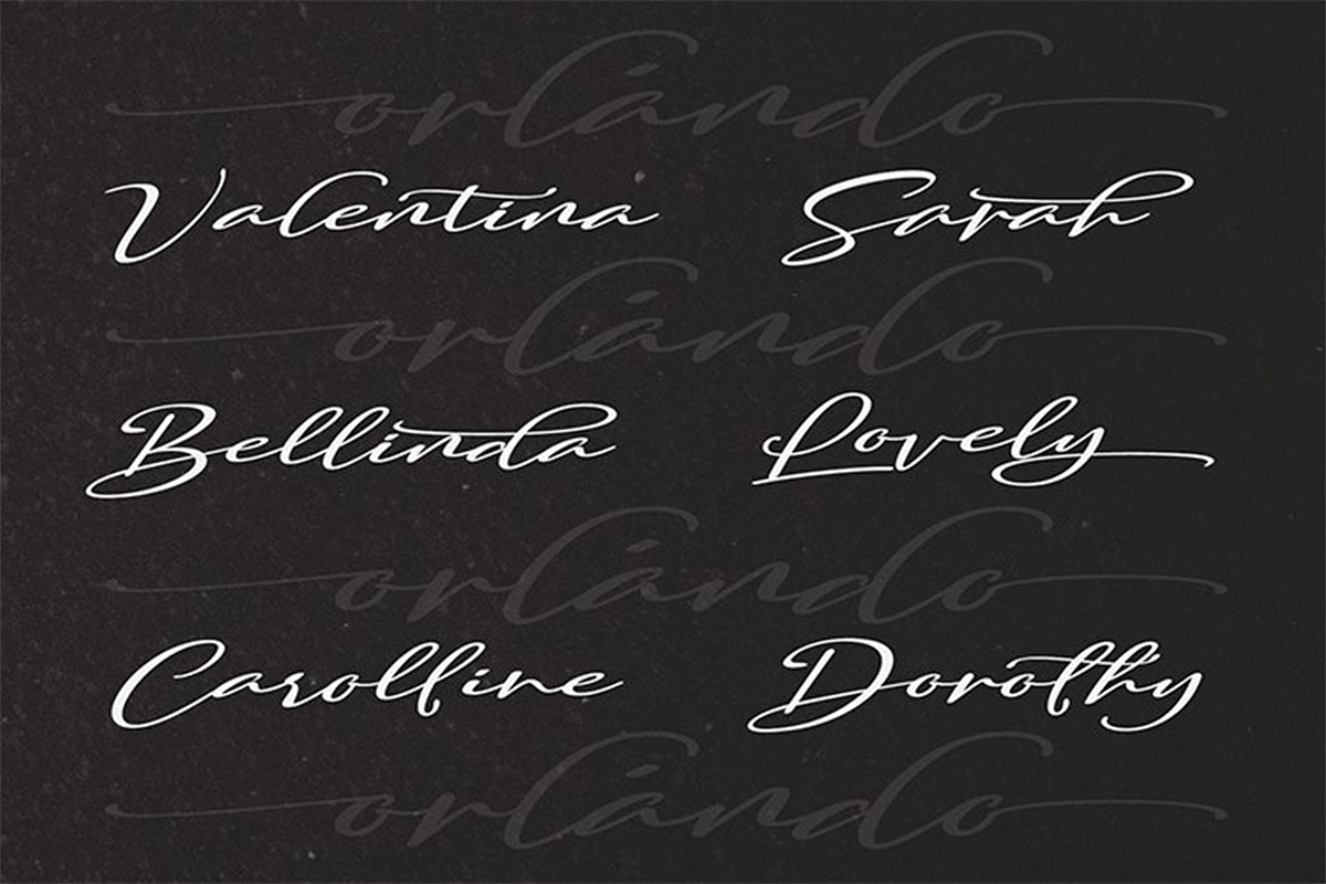 Orlando Smith, a Script Font by Meutuwah (Photo 6 of 6)