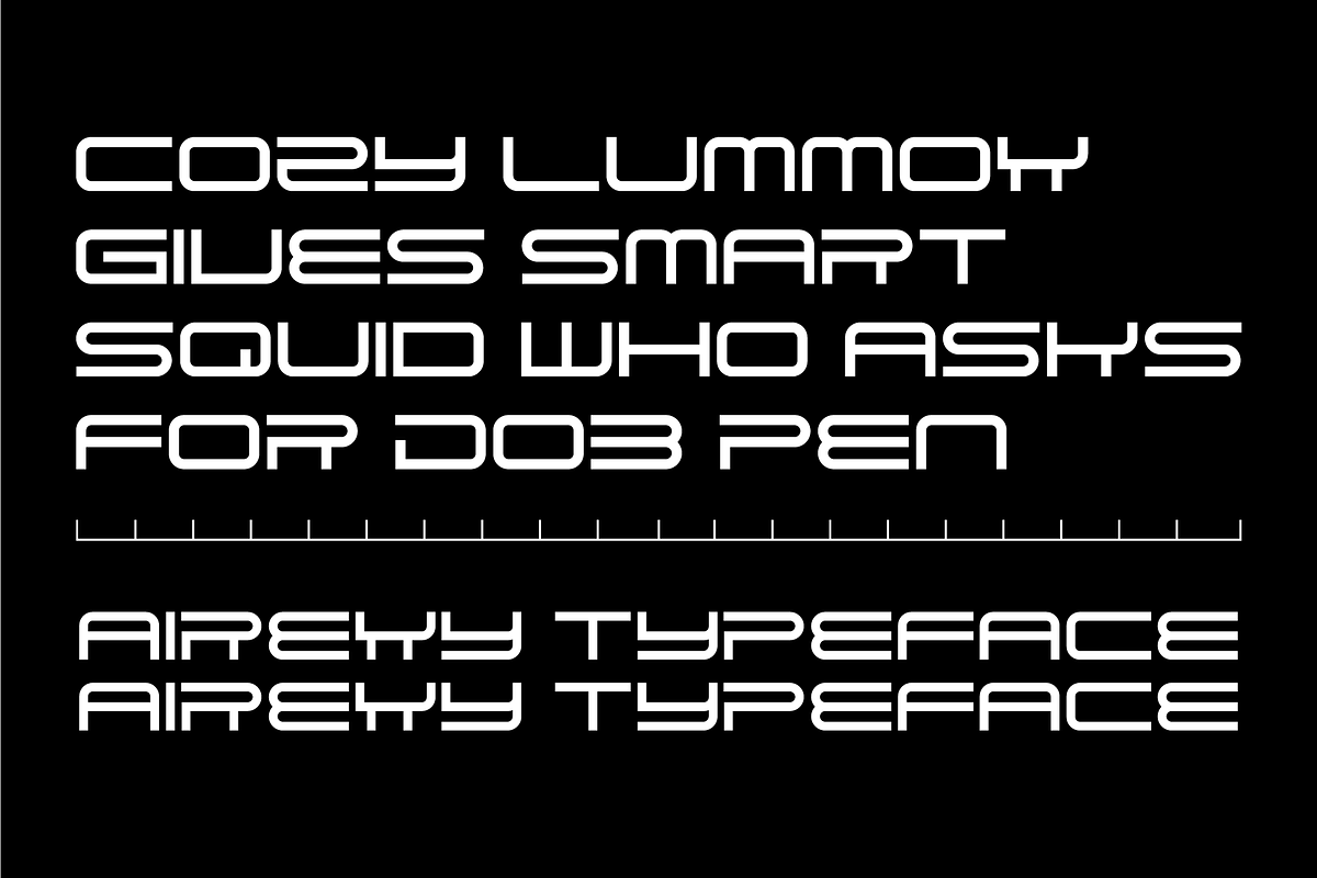 Airexy - Futuristic Display Font, a Sans Serif Font by Typeagle (Photo 6 of 9)