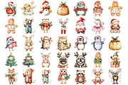 Cute Chubby Christmas Clipart PNG, an Illustration by Sublimation Artist (Thumbnail 2 of 6)