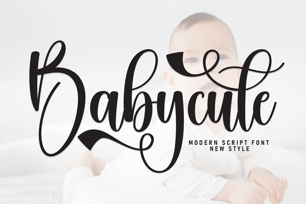 Babycute | Script Font, a Handwritten Font by Scratchones (Photo 1 of 8)