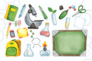Science for kids watercolor clip art, an Object Illustration by DemiLena (Thumbnail 4 of 18)