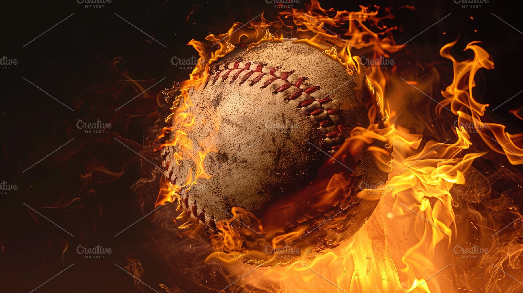 Baseball on Fire, a Sports & Recreation Photo by Ales Munt