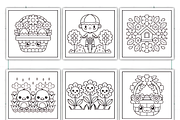 Bold and Easy Spring Coloring Pages, a Decorative Illustration by Design Station (Thumbnail 3 of 4)