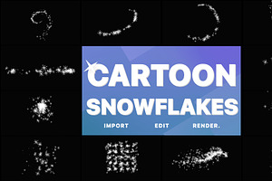 Cartoon Snowflakes DaVinci Resolve