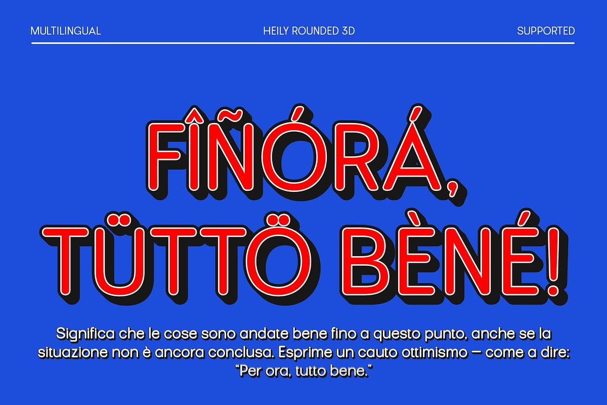 Heily Rounded 3D, a Sans Serif Font by Craft Supply Co. (Photo 3 of 8)